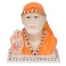 VOILA Sai Statue for Car Dashboard Mandir Pooja Murti Home Décor Office Table Showpiece Set of 1 Orange, Polyvinyl Chloride
